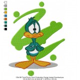 130x180 Timid Plucky Duck Embroidery Design Instant Download